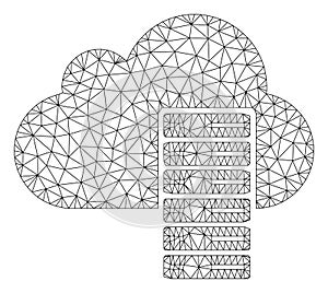 Cloud Computing Polygonal Frame Vector Mesh Illustration