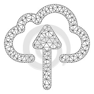 Cloud Upload Polygonal Frame Vector Mesh Illustration