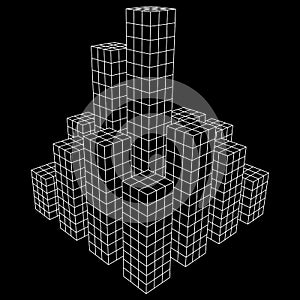 Mesh Cubes City Array