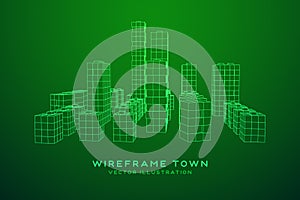 Mesh Cubes City Array