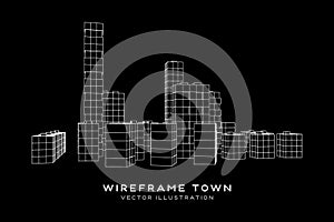 Mesh Cubes City Array