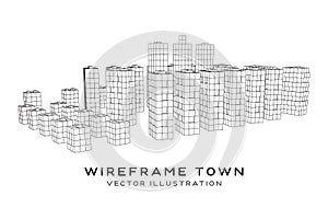 Mesh Cubes City Array