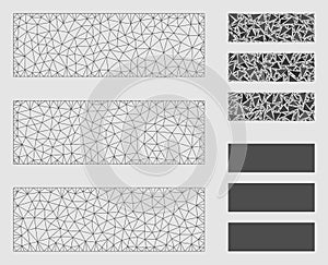 Database Vector Mesh Wire Frame Model and Triangle Mosaic Icon
