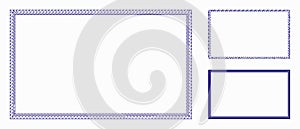 Double Rectangle Frame Vector Mesh Wire Frame Model and Triangle Mosaic Icon