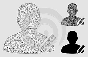 Edit User Vector Mesh Network Model and Triangle Mosaic Icon