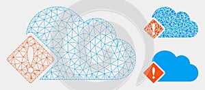 Error Vector Mesh Carcass Model and Triangle Mosaic Icon