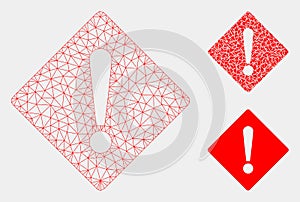 Error Vector Mesh Carcass Model and Triangle Mosaic Icon
