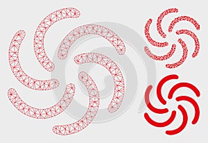 Galaxy Vector Mesh Wire Frame Model and Triangle Mosaic Icon