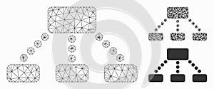Hierarchy Vector Mesh Network Model and Triangle Mosaic Icon