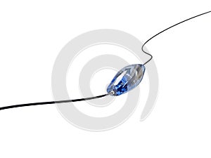 mesh metal nitinol self-expandable stent 3D rendering for endovascular surgery isolated on white background. Clipping path