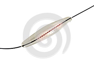 mesh metal nitinol self-expandable stent 3D rendering for endovascular surgery isolated on white background. Clipping path