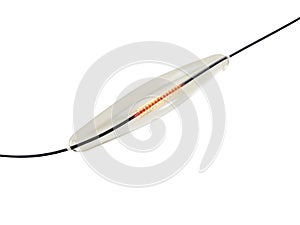 mesh metal nitinol self-expandable stent 3D rendering for endovascular surgery isolated on white background. Clipping path