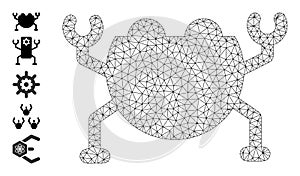 Mesh Network Artificial Nanobot Icon