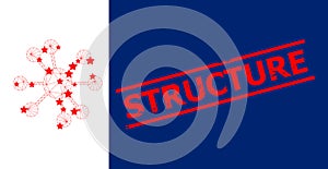 Structure Grunge Seal and Node Relations Polygonal Mesh