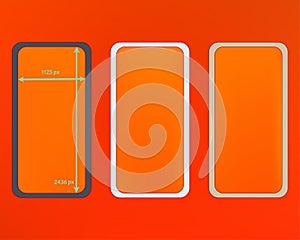 Mesh, orange red colored phone backgrounds kit.