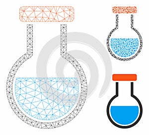 Phial Vector Mesh Network Model and Triangle Mosaic Icon