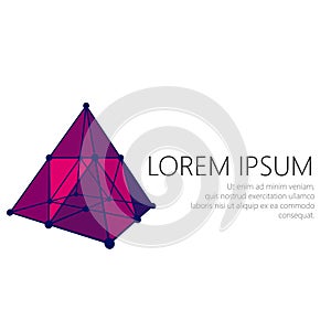 Mesh polygonal background. Scope of lines and dots