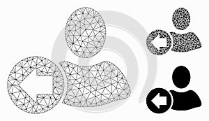 Previous User Vector Mesh Wire Frame Model and Triangle Mosaic Icon