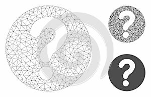Query Vector Mesh 2D Model and Triangle Mosaic Icon