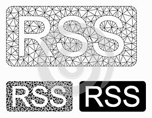 Rss Vector Mesh Wire Frame Model and Triangle Mosaic Icon