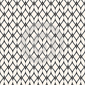 Mesh seamless pattern, thin wavy lines. Texture of lace, weaving, net, lattice.