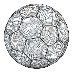 Mesh of soccerball