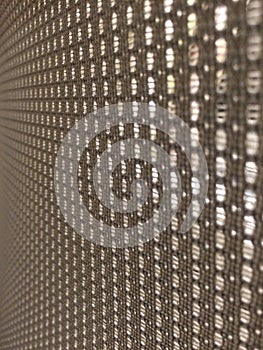 The mesh is stretched so taut