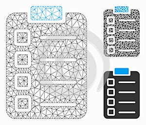 Test Tasks Vector Mesh Carcass Model and Triangle Mosaic Icon