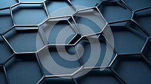 Sophisticated Dark Blue Hexagonal Mesh Texture Design Inspiration