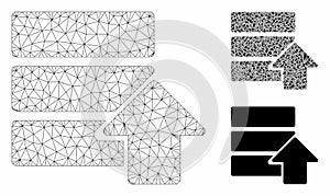 Upload Database Vector Mesh Wire Frame Model and Triangle Mosaic Icon