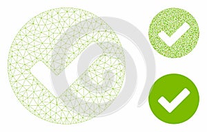 Valid Vector Mesh 2D Model and Triangle Mosaic Icon