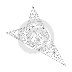 Mesh Vector Arrowhead Right-Down Icon