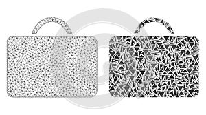 Polygonal Wire Frame Mesh Case and Mosaic Icon