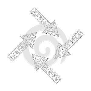 Mesh Vector Centripetal Arrows Icon