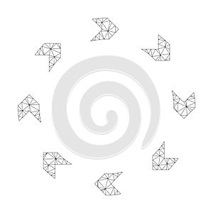 Mesh Vector Circulation Icon