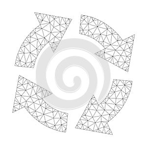 Mesh Vector Circulation Icon