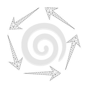 Mesh Vector Circulation Icon