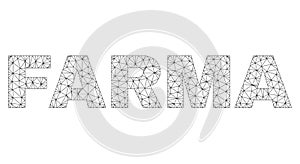 Polygonal Wire Frame FARMA Text Label photo