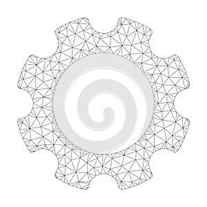 Mesh Vector Gear Icon