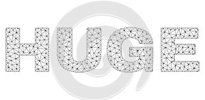 Polygonal Wire Frame HUGE Text Label