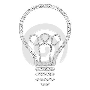 Mesh Vector Lamp Bulb Icon