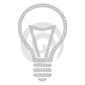 Mesh Vector Lamp Bulb Icon