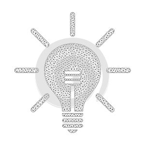 Mesh Vector Light Bulb Icon