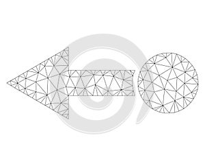 Mesh Vector Pull Left Icon