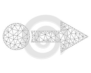 Mesh Vector Pull Right Icon