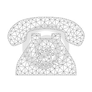 Mesh Vector Pulse Phone Icon