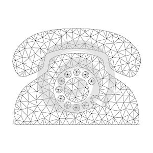 Mesh Vector Pulse Phone Icon
