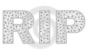 Polygonal Network RIP Text Caption