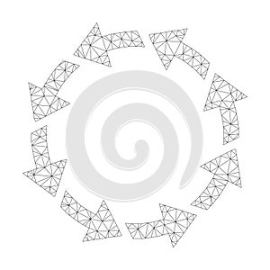 Mesh Vector Rotate Ccw Icon