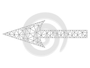 Mesh Vector Sharp Arrow Left Icon